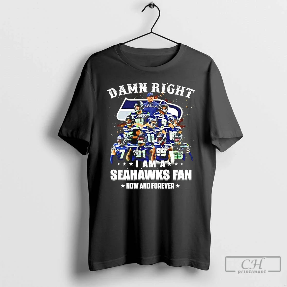 Classic Damn Right I Am A Seahawks Fan Now And - Adult & Kids T-Shirts, Sweatshirts & Hoodies apparel design preview 1