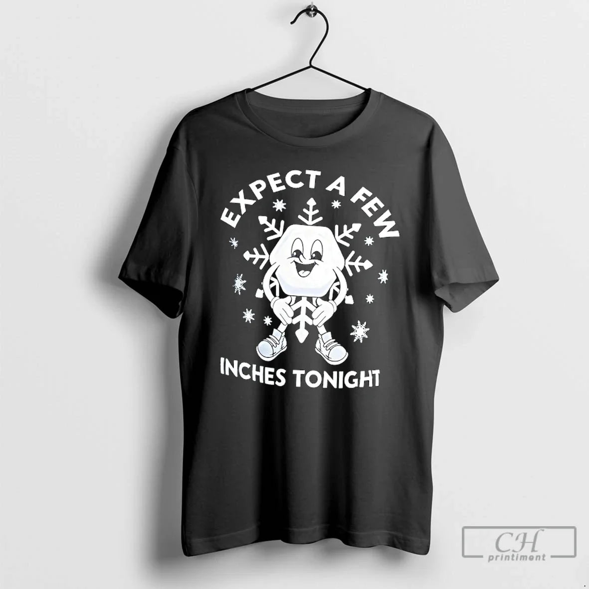 Classic Expect A Few Inches Tonight Snowman - Adult & Kids T-Shirts, Sweatshirts & Hoodies apparel design preview 1