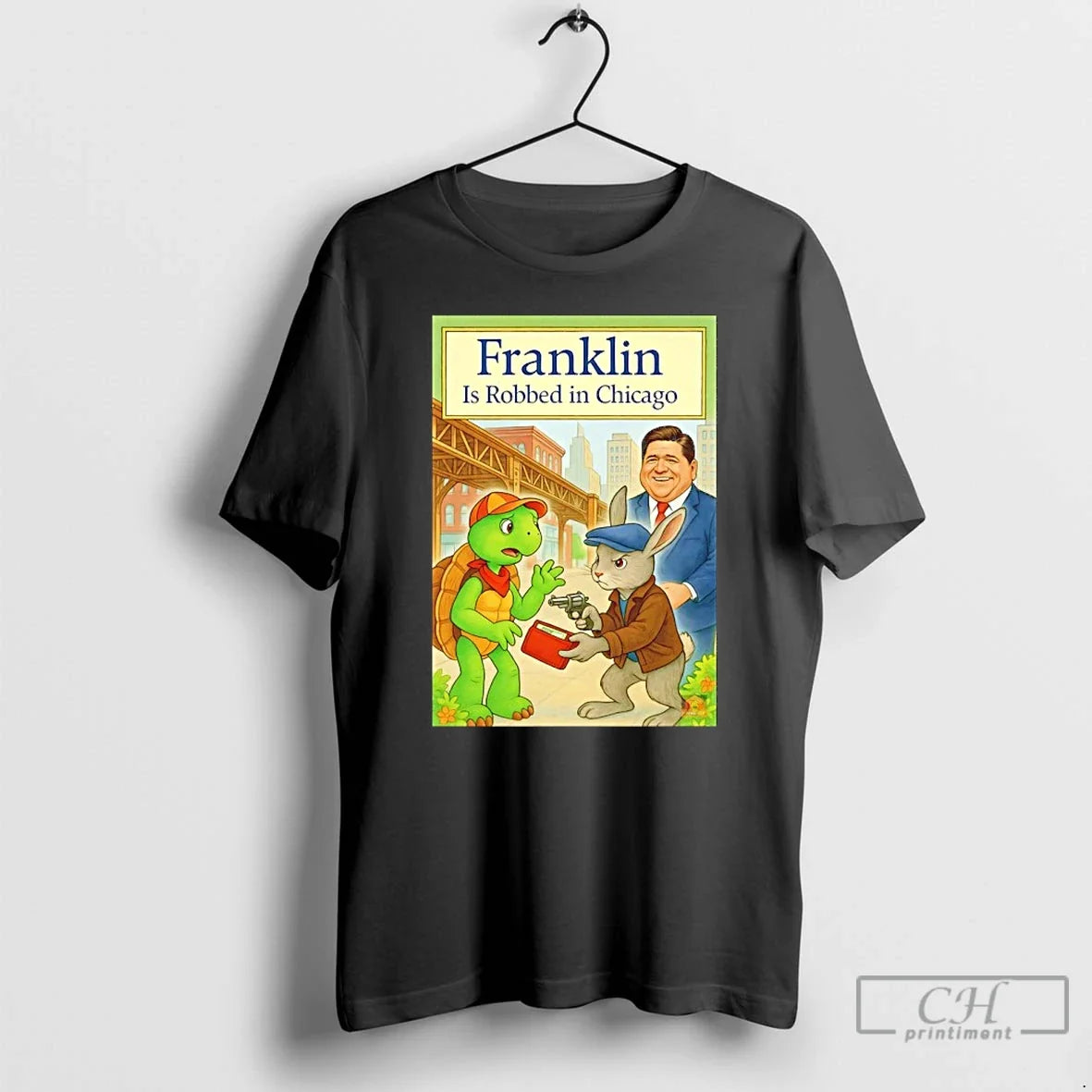 Classic Franklin Is Robbed In Chicago - Adult & Kids T-Shirts, Sweatshirts & Hoodies apparel design preview 1