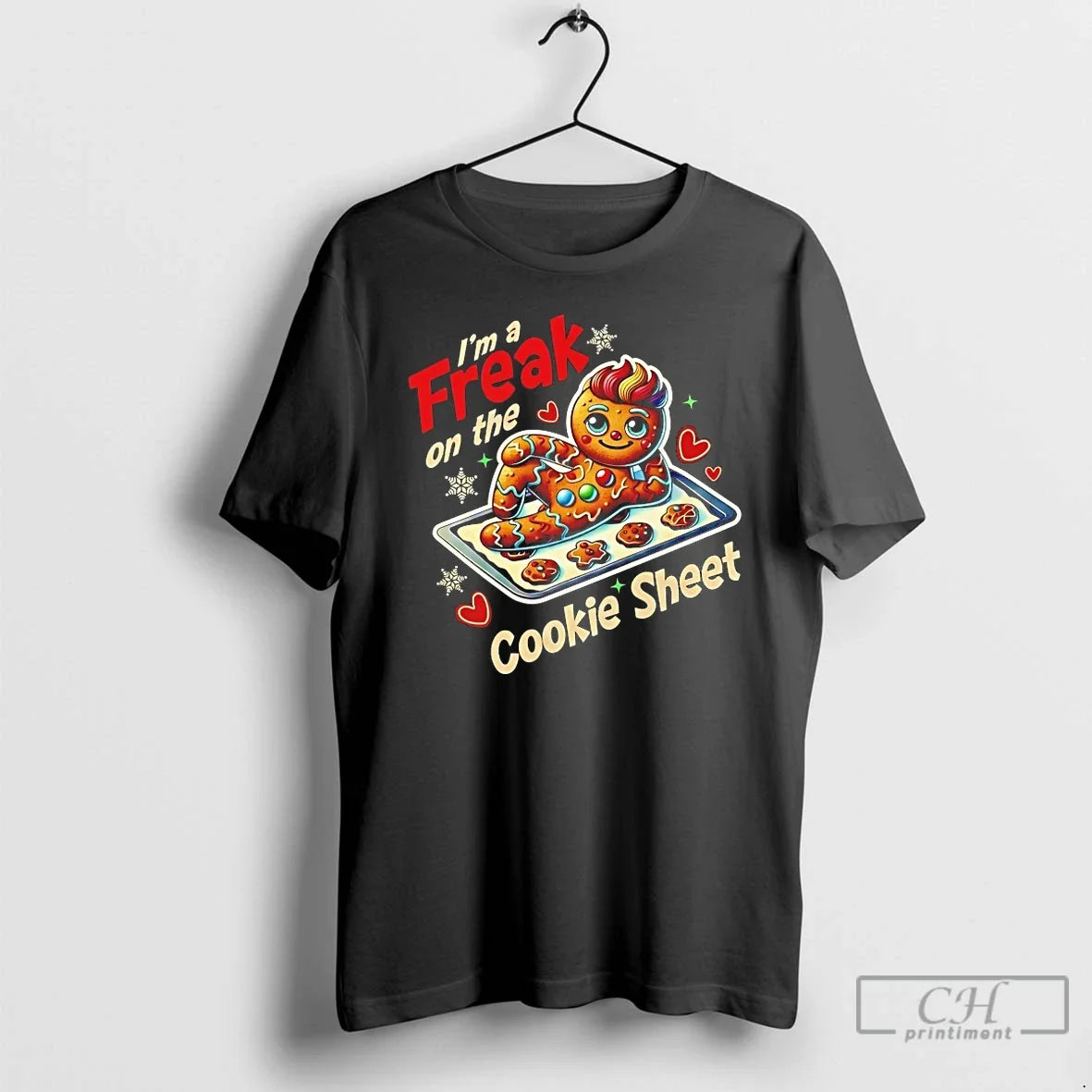 Classic Freak On The Cookie Sheet Gingerbread Man - Adult & Kids T-Shirts, Sweatshirts & Hoodies apparel design preview 1