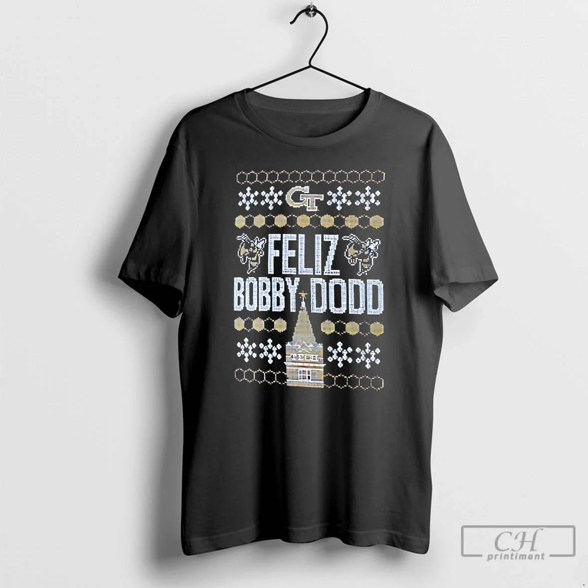 Classic Georgia Tech Yellow Jackets Feliz Bobby Dodd - Adult & Kids T-Shirts, Sweatshirts & Hoodies apparel design preview 1