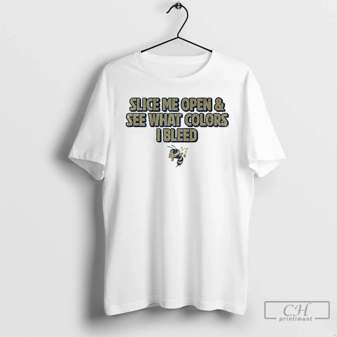 Classic Georgia Tech Yellow Jackets Slice Me Open See - Adult & Kids T-Shirts, Sweatshirts & Hoodies apparel design preview 1