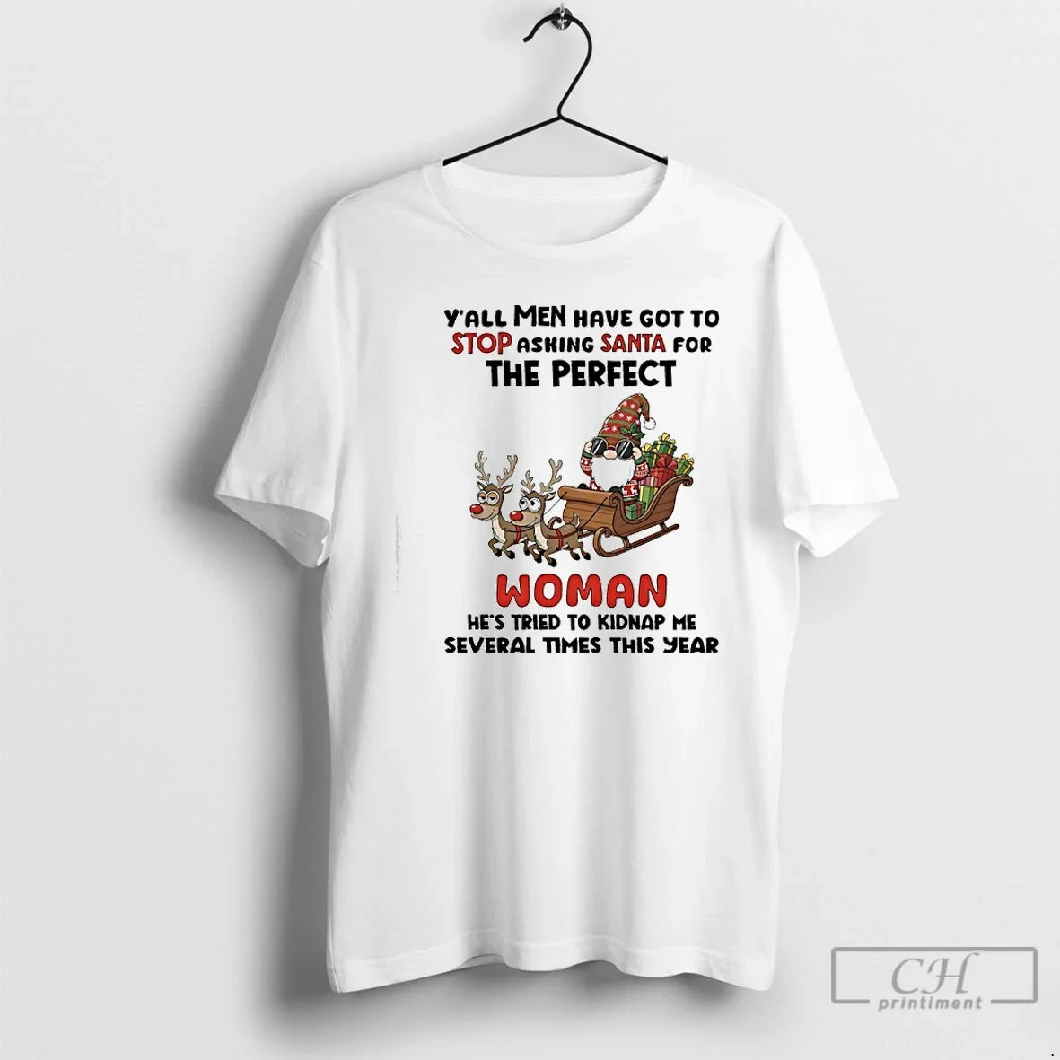 Classic Gnome Reindeers Yall Men Have Got To Stop - Adult & Kids T-Shirts, Sweatshirts & Hoodies apparel design preview 1