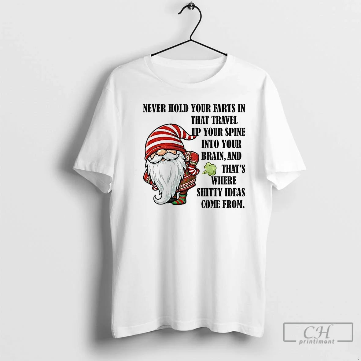 Classic Gnome Never Hold Your Farts In That Travel Up - Adult & Kids T-Shirts, Sweatshirts & Hoodies apparel design preview 1