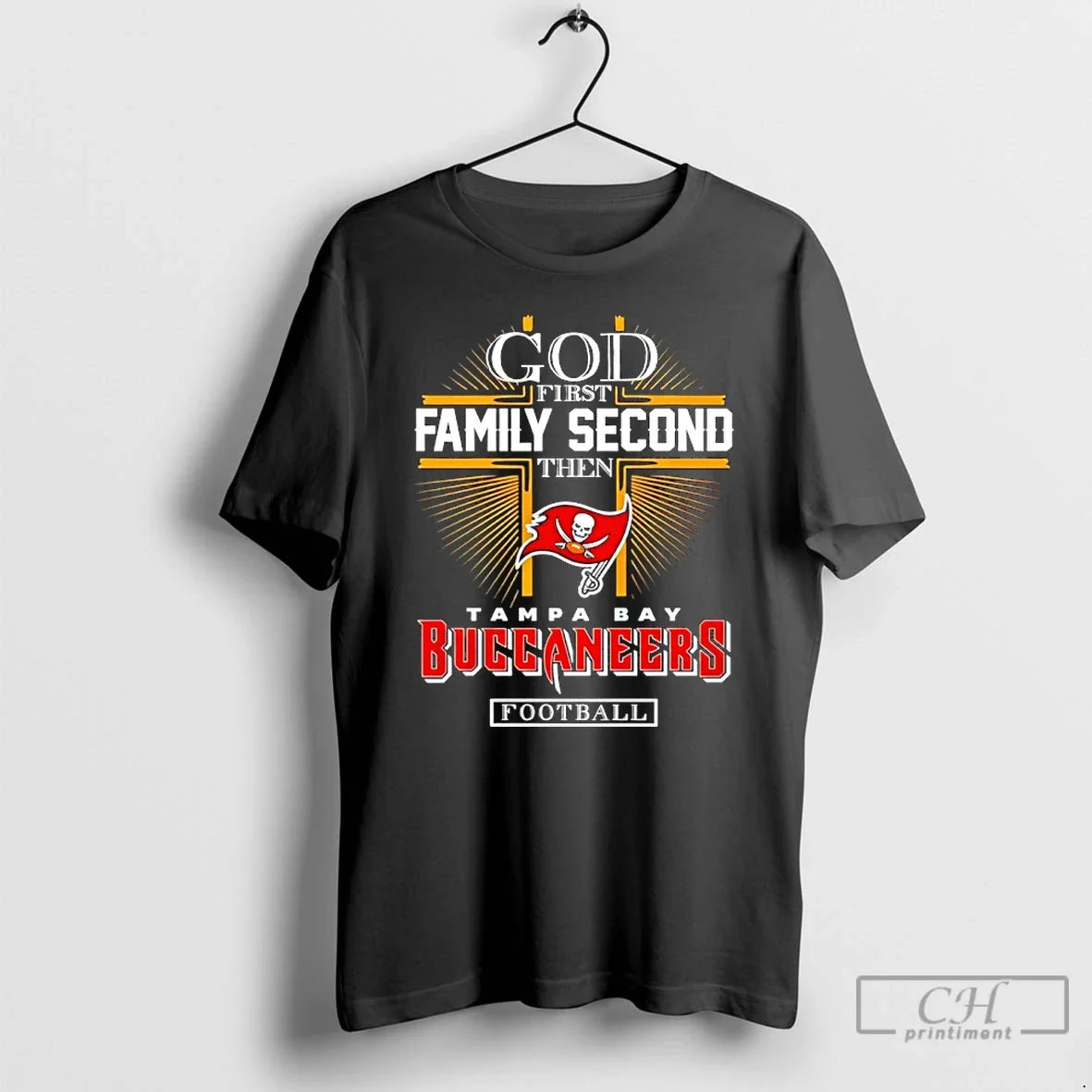 Classic God First Family Second Then Tampa Bay - Adult & Kids T-Shirts, Sweatshirts & Hoodies apparel design preview 1