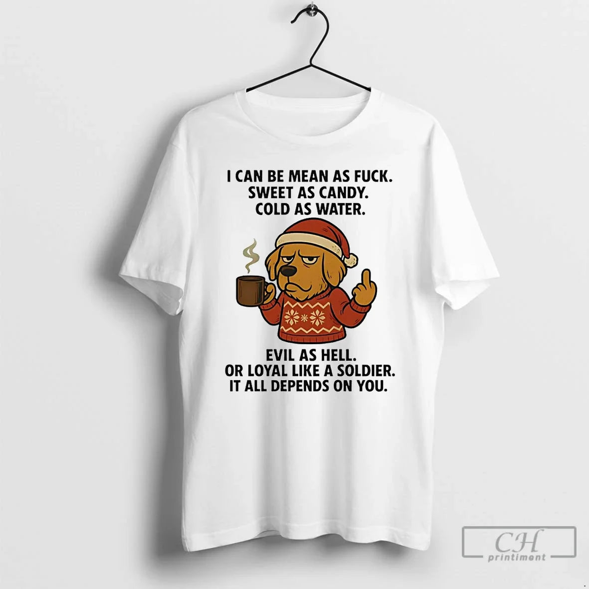 Classic Golden Retriever I Can Be Mean As Fuck It All - Adult & Kids T-Shirts, Sweatshirts & Hoodies apparel design preview 1