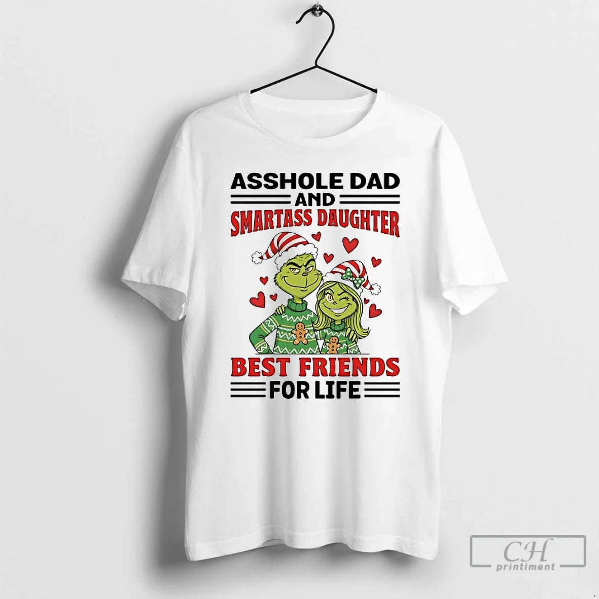Classic Grinch Asshole Dad Smartass Daughter Best - Adult & Kids T-Shirts, Sweatshirts & Hoodies apparel design preview 1