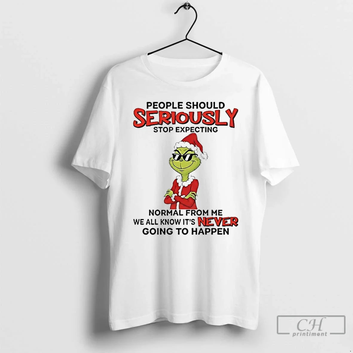 Classic Grinch People Should Seriously Stop Expecting - Adult & Kids T-Shirts, Sweatshirts & Hoodies apparel design preview 1
