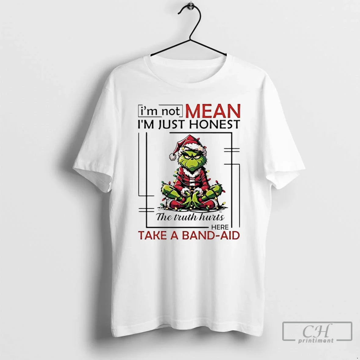 Classic Grinch Santa Im Not Mean Just Honest The - Adult & Kids T-Shirts, Sweatshirts & Hoodies apparel design preview 1