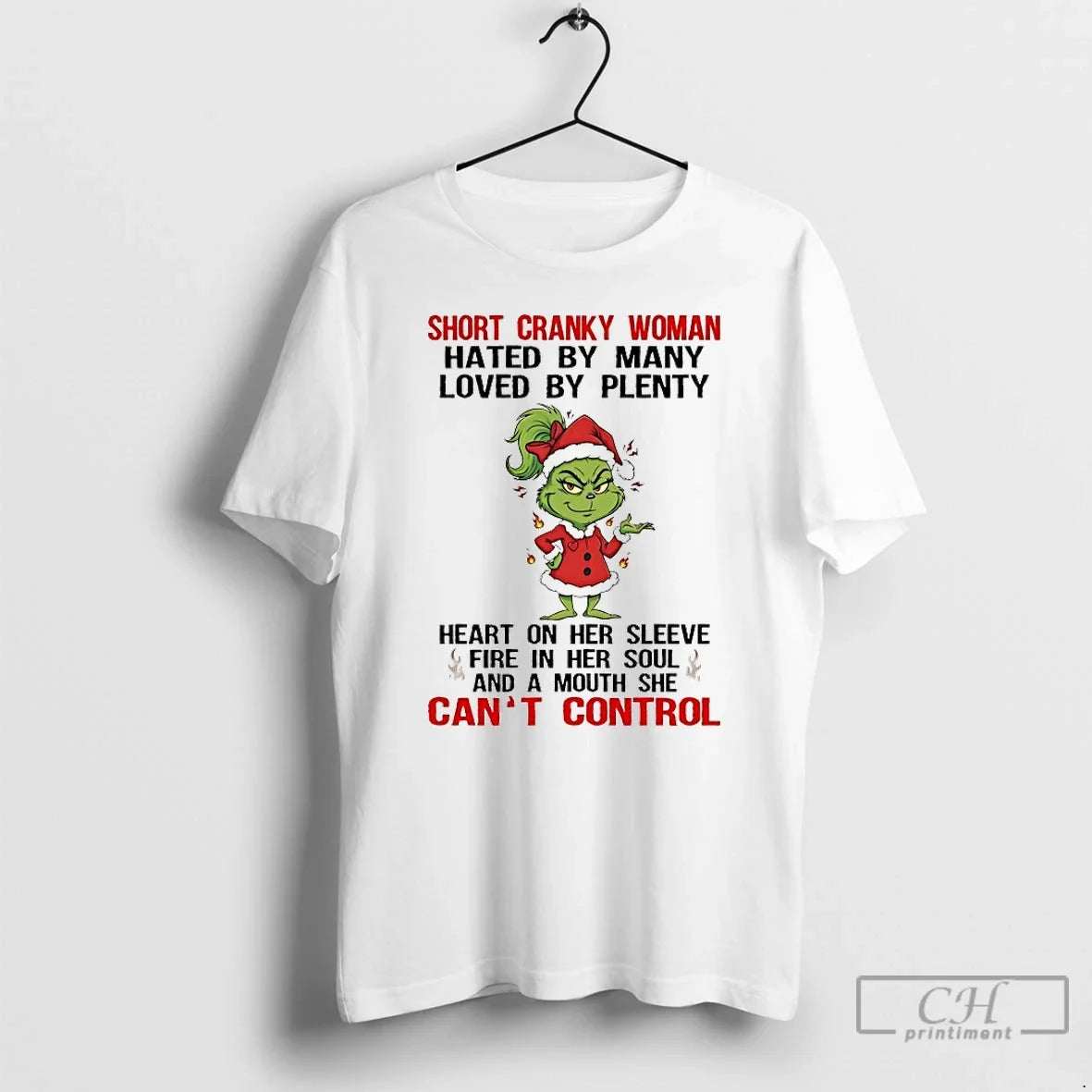 Classic Grinch Short Cranky Woman Hated By Many Loved - Adult & Kids T-Shirts, Sweatshirts & Hoodies apparel design preview 1