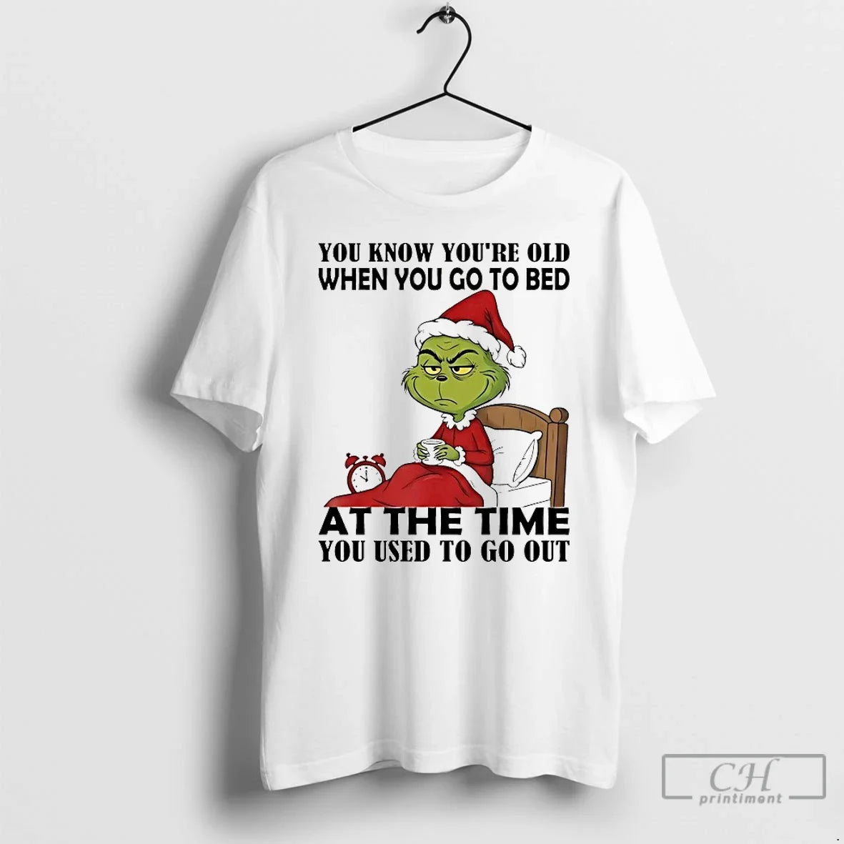 Classic Grinch You Know Youre Old When Go To Bed At - Adult & Kids T-Shirts, Sweatshirts & Hoodies apparel design preview 1