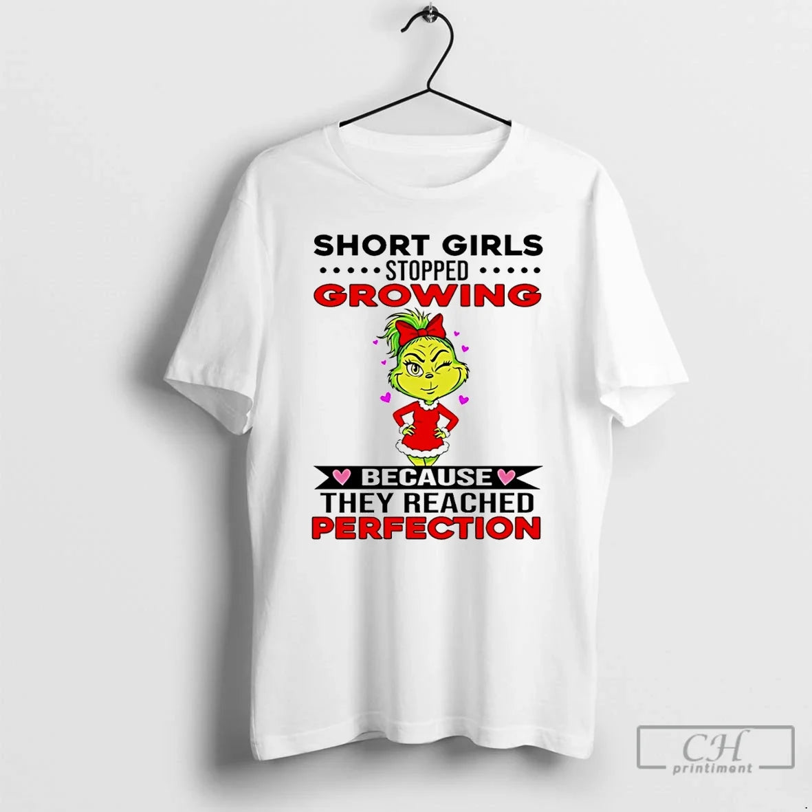 Classic Grinch Short Girls Stopped Growing Because - Adult & Kids T-Shirts, Sweatshirts & Hoodies apparel design preview 1