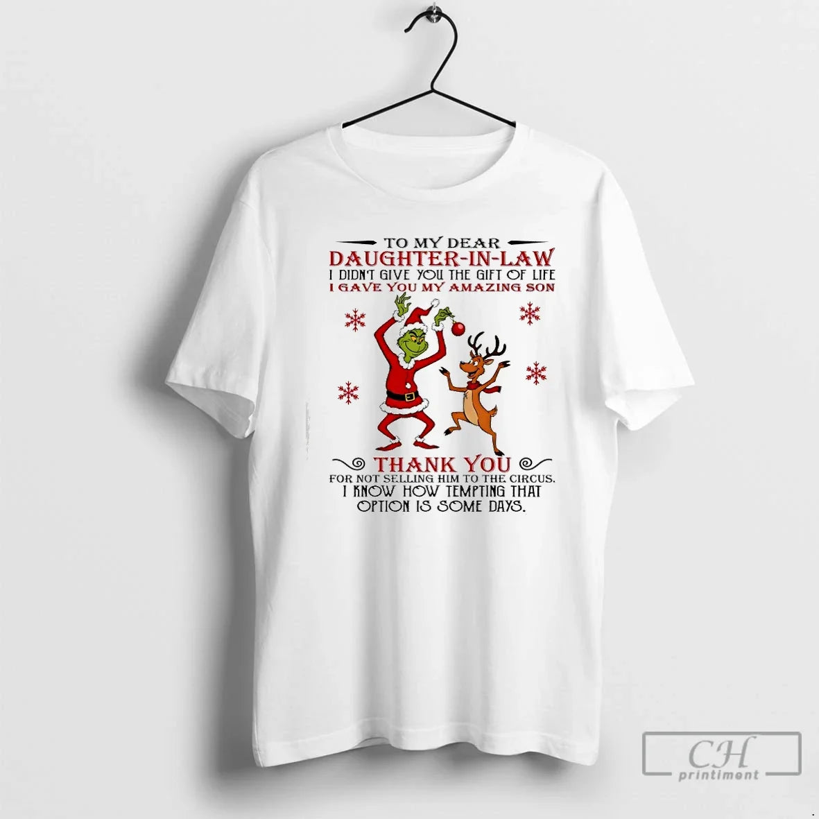 Classic Grinch To My Dear Daughter In Law I Didnt - Adult & Kids T-Shirts, Sweatshirts & Hoodies apparel design preview 1