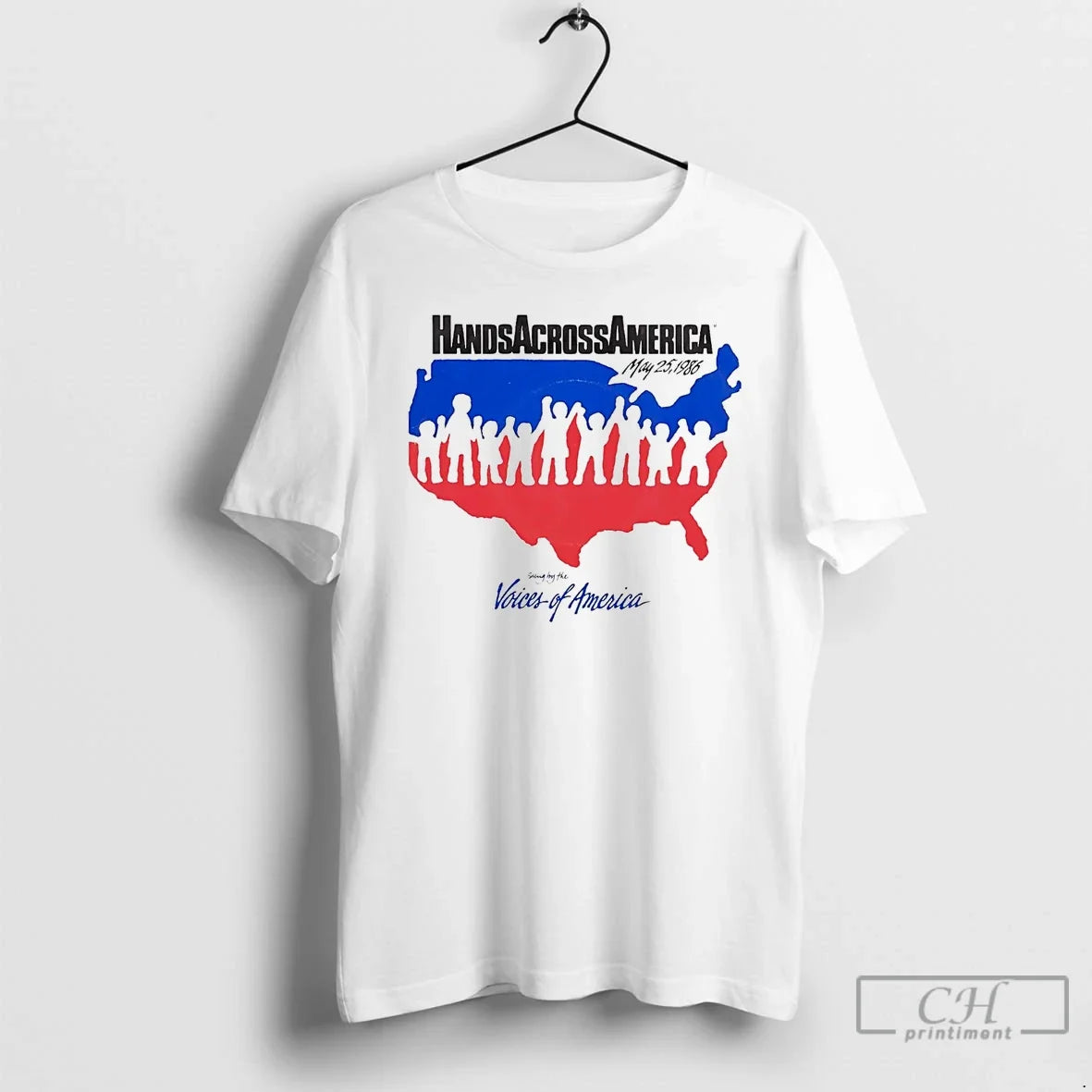 Classic Hands Across America May 25 1986 Voices Of - Adult & Kids T-Shirts, Sweatshirts & Hoodies apparel design preview 1