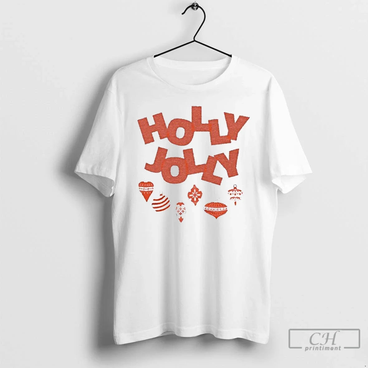 Classic Holly Jolly Ornaments Christmas - Adult & Kids T-Shirts, Sweatshirts & Hoodies apparel design preview 1