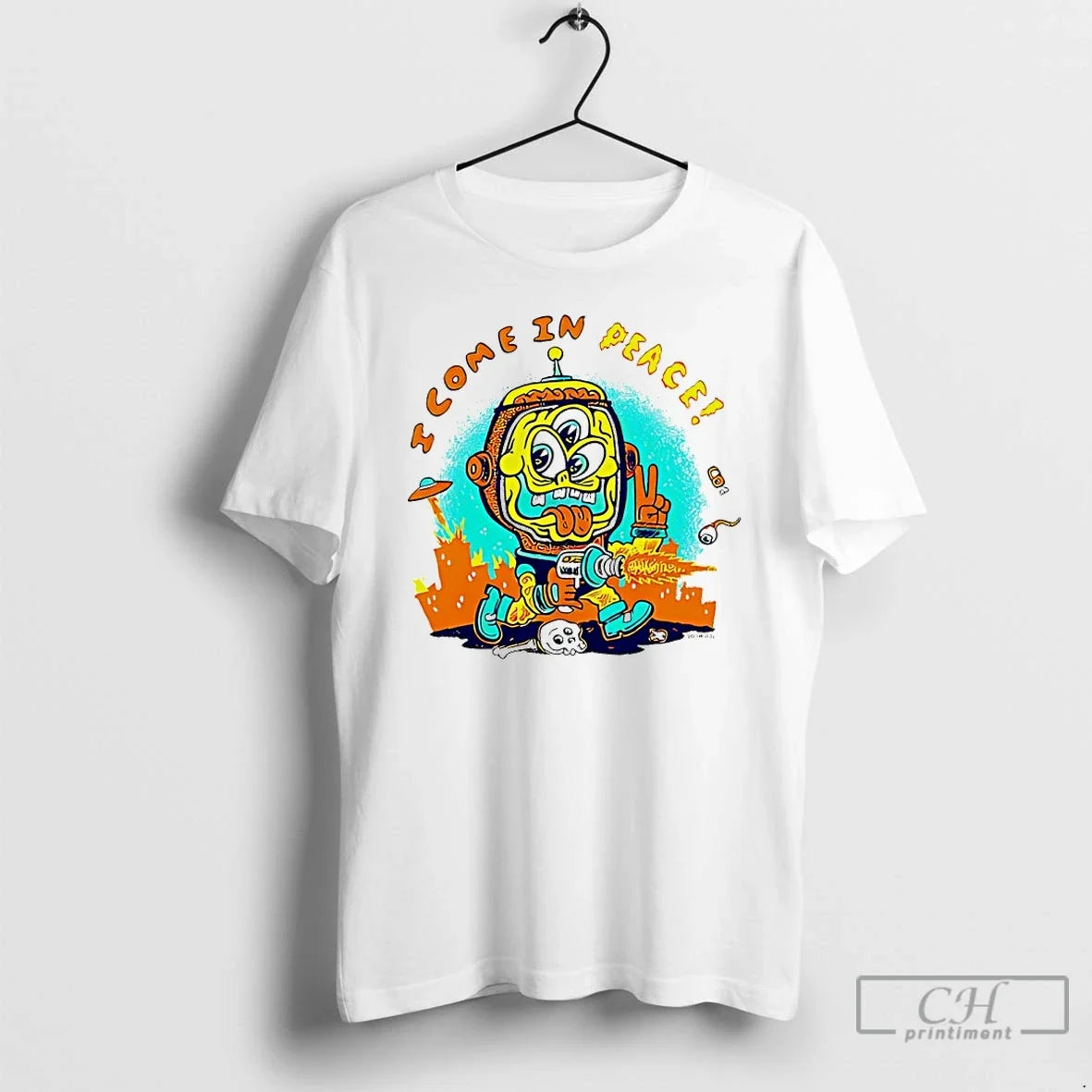 Classic I Come In Peace Zombie - Adult & Kids T-Shirts, Sweatshirts & Hoodies apparel design preview 1