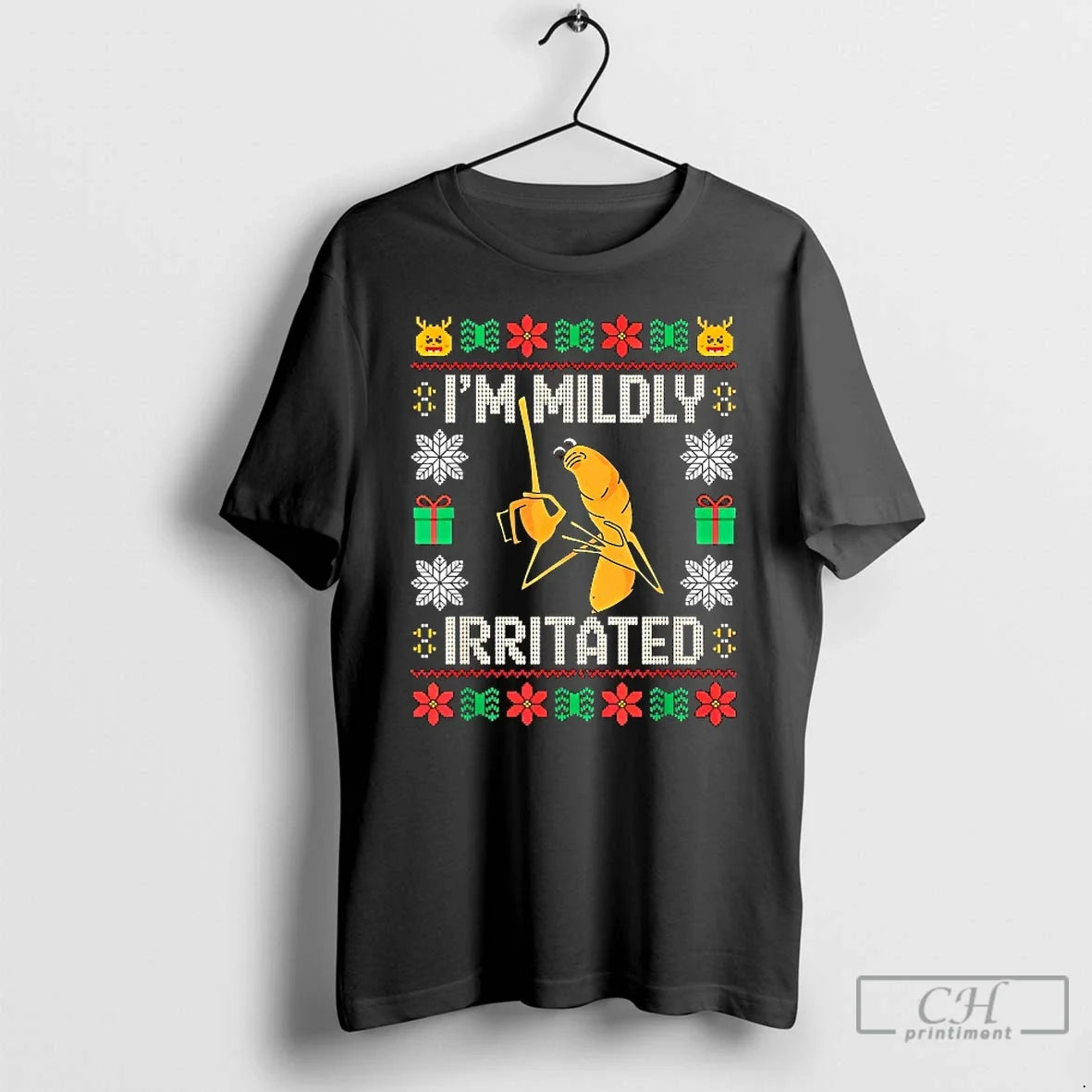 Classic Im Mildly Irritated Marcus Worm Christmas - Adult & Kids T-Shirts, Sweatshirts & Hoodies apparel design preview 1
