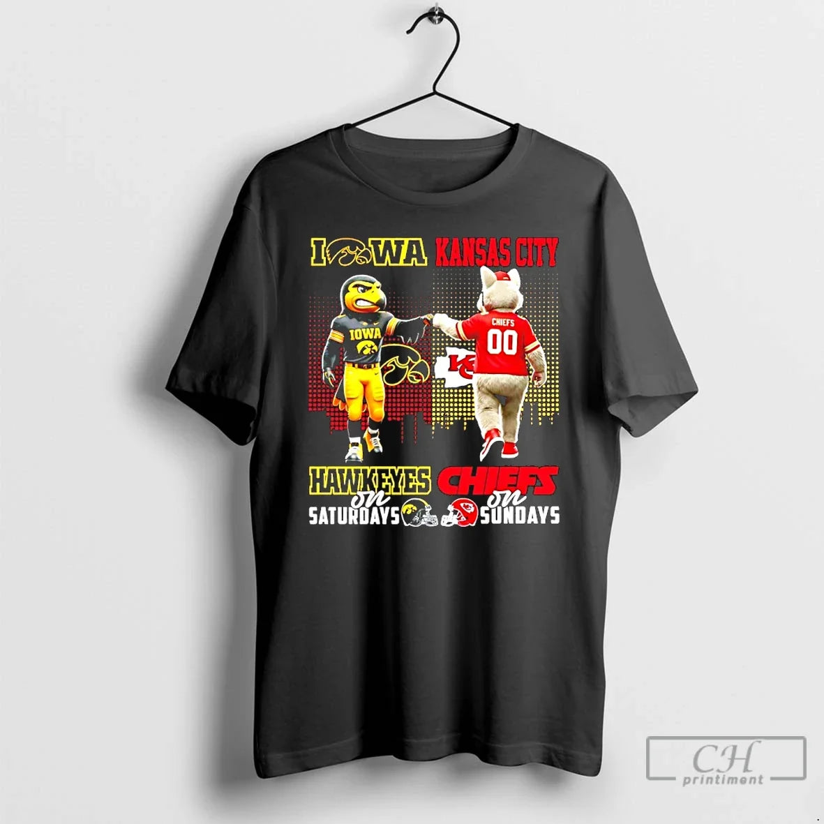 Classic Iowa Hawkeyes On Saturdays Vs Kansas City - Adult & Kids T-Shirts, Sweatshirts & Hoodies apparel design preview 1