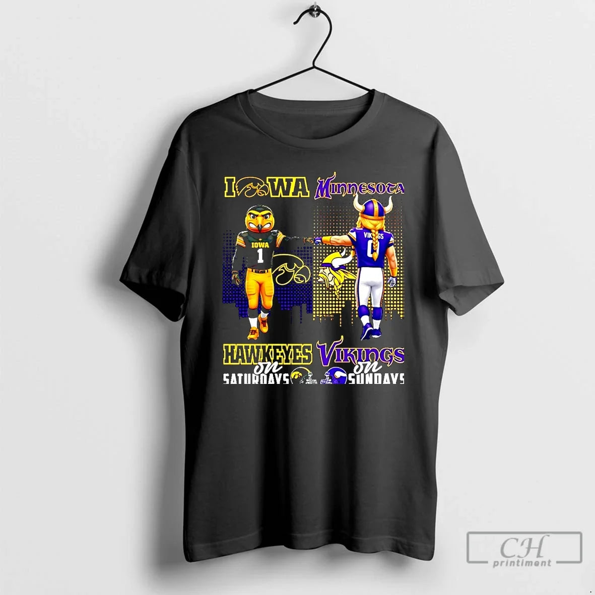 Classic Iowa Hawkeyes On Saturdays Vs Minnesota - Adult & Kids T-Shirts, Sweatshirts & Hoodies apparel design preview 1