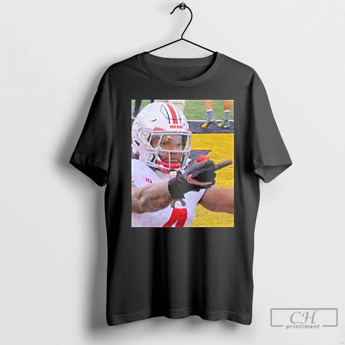 Classic Jeremiah Smith Flips Off Michigan Fan - Adult & Kids T-Shirts, Sweatshirts & Hoodies apparel design preview 1
