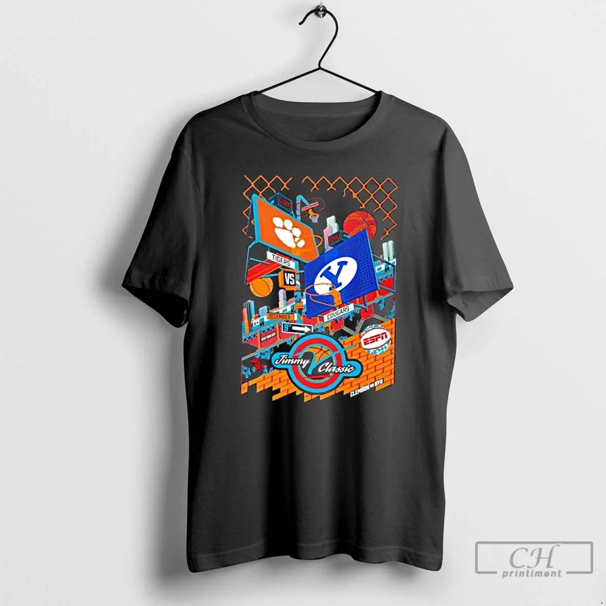 Classic Jimmy Clemson Tigers Vs Byu Cougars Huskies - Adult & Kids T-Shirts, Sweatshirts & Hoodies apparel design preview 1