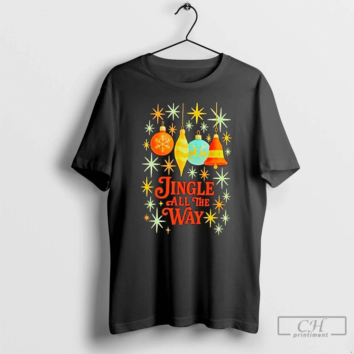 Classic Jingle All The Way Christmas Lights - Adult & Kids T-Shirts, Sweatshirts & Hoodies apparel design preview 1