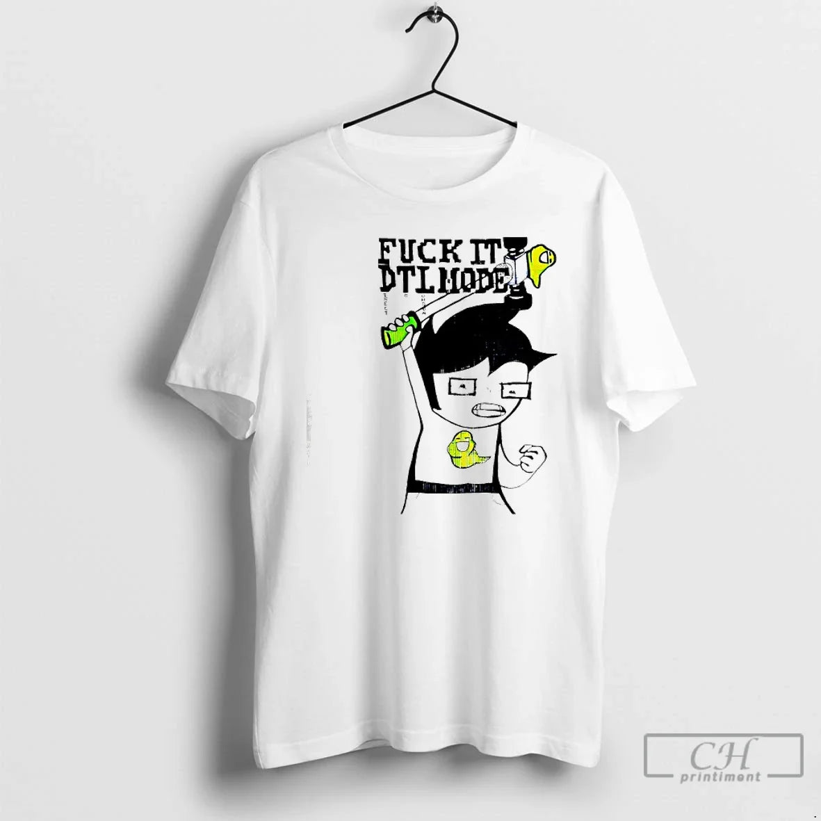 Classic John Egbert Homestuck Fuck It Dtl Mode - Adult & Kids T-Shirts, Sweatshirts & Hoodies apparel design preview 1