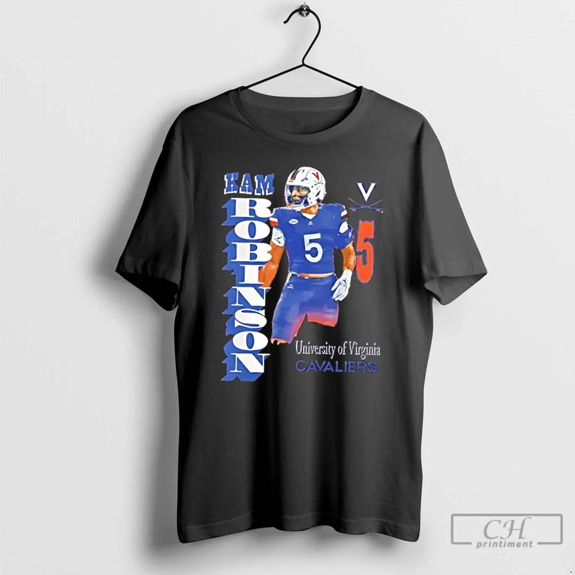 Classic Kam Robinson Virginia Cavaliers Portrait - Adult & Kids T-Shirts, Sweatshirts & Hoodies apparel design preview 1