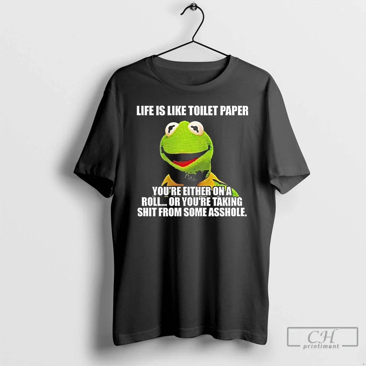 Classic Kermit The Frog Life Is Like Toilet Paper - Adult & Kids T-Shirts, Sweatshirts & Hoodies apparel design preview 1