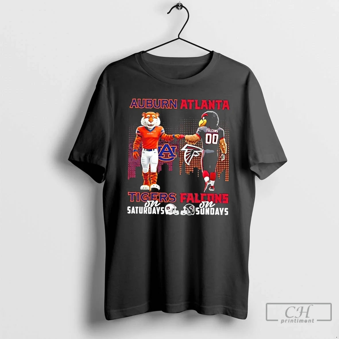 Classic Mascots Auburn Tigers On Saturdays X Atlanta - Adult & Kids T-Shirts, Sweatshirts & Hoodies apparel design preview 1