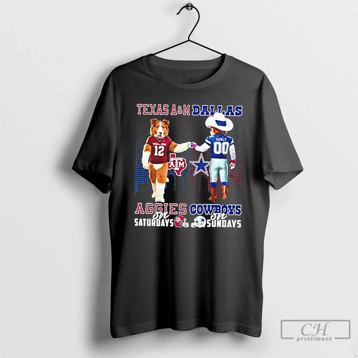 Classic Mascots Texas Am Aggies On Saturdays X Dallas - Adult & Kids T-Shirts, Sweatshirts & Hoodies apparel design preview 1