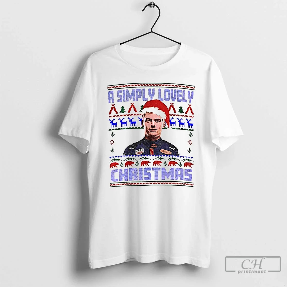 Classic Max Verstappen Santa Hat A Simply Lovely - Adult & Kids T-Shirts, Sweatshirts & Hoodies apparel design preview 1