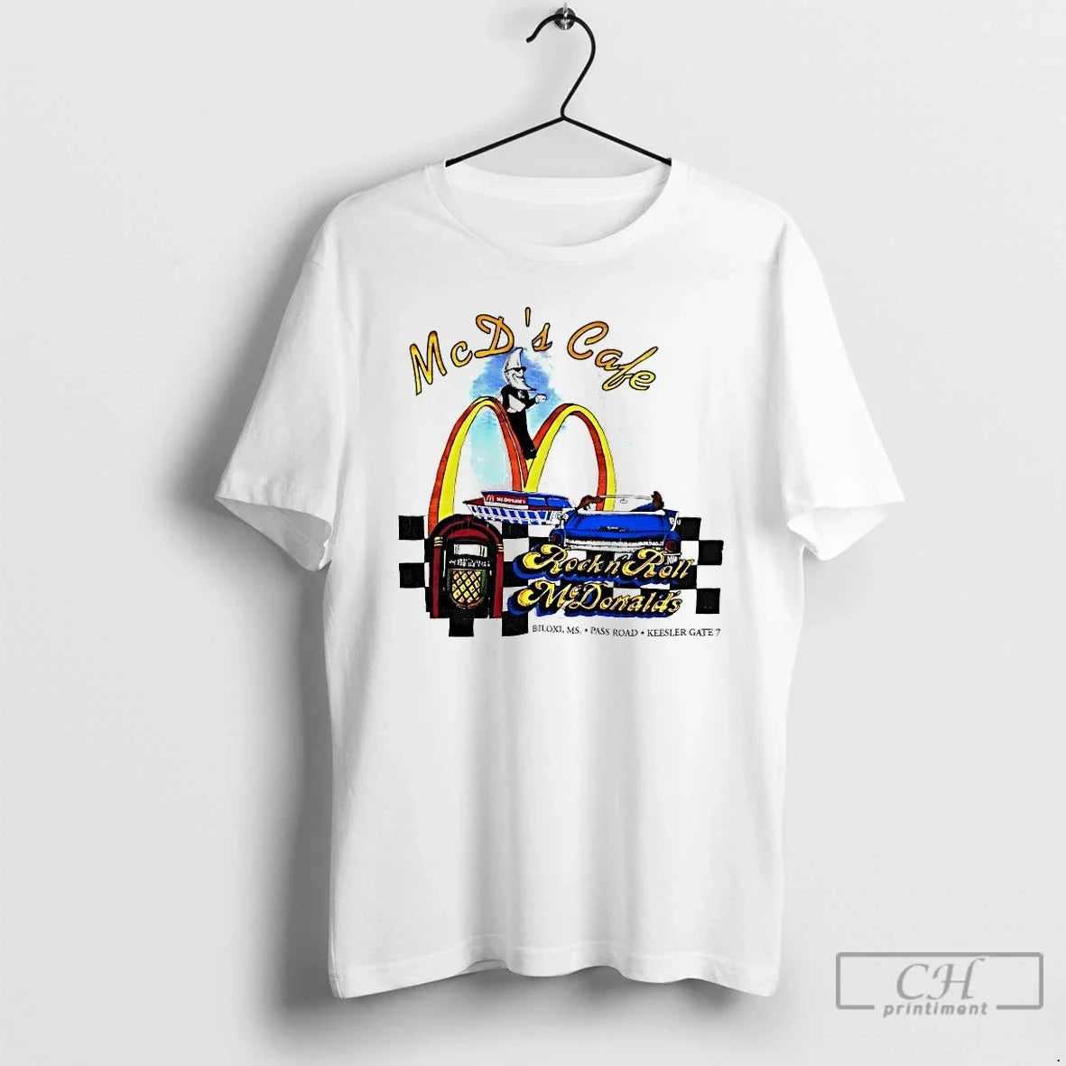 Classic Mcdonalds Cafe Rock N Roll - Adult & Kids T-Shirts, Sweatshirts & Hoodies apparel design preview 1