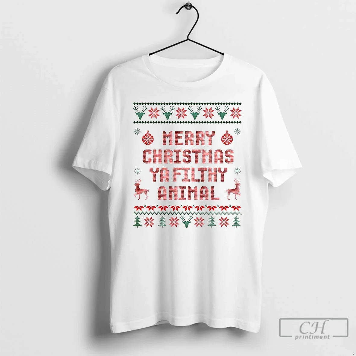 Classic Merry Christmas Ya Filthy Animal Ugly 2025 - Adult & Kids T-Shirts, Sweatshirts & Hoodies apparel design preview 1