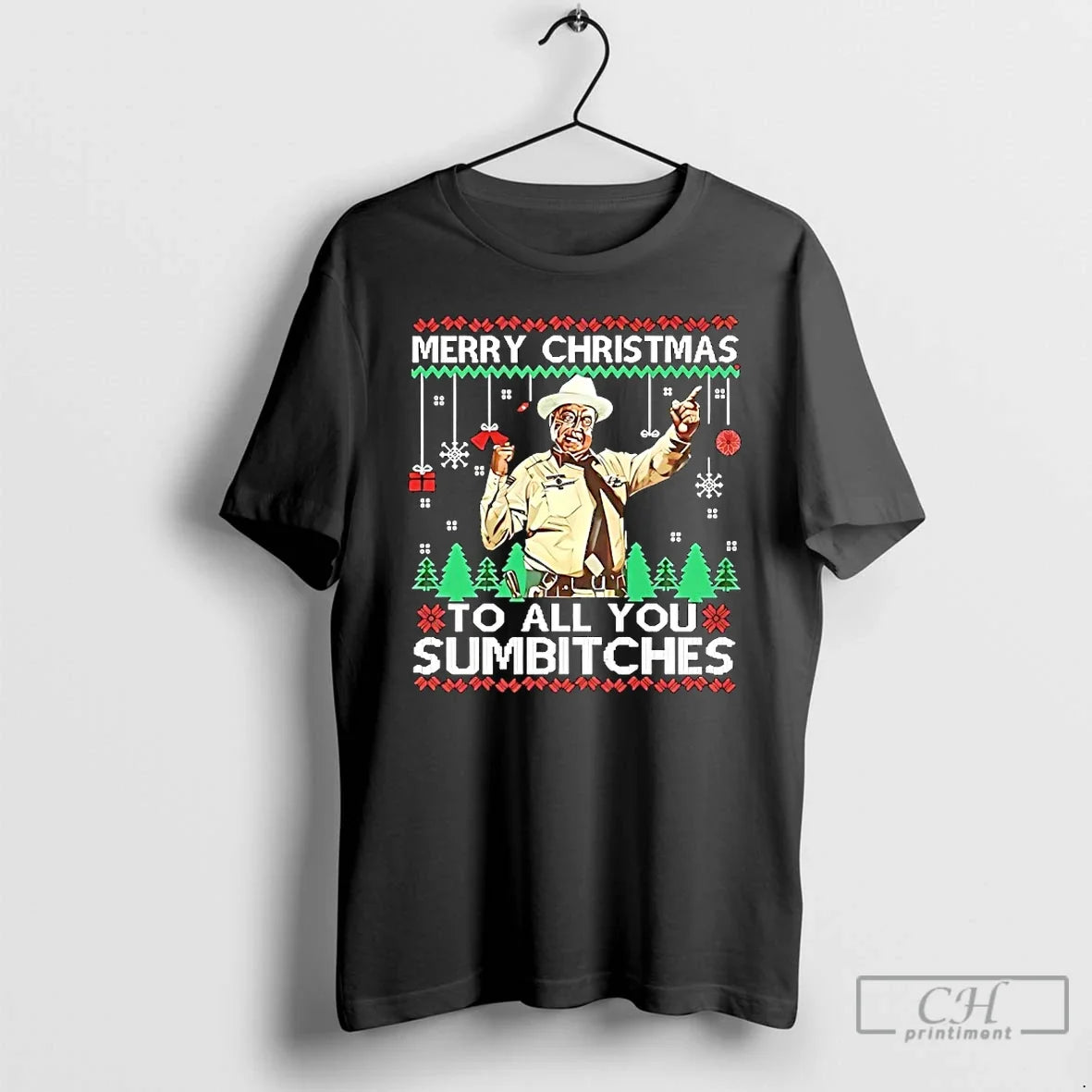 Classic Merry Christmas To All You Sumbitches Jackie - Adult & Kids T-Shirts, Sweatshirts & Hoodies apparel design preview 1