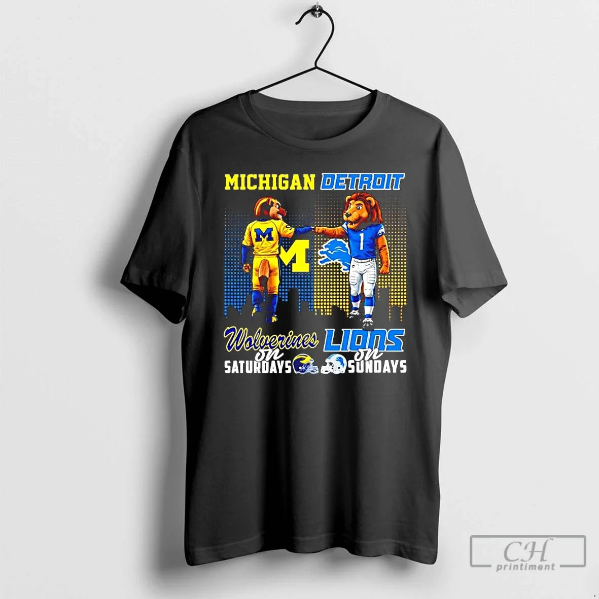 Classic Michigan Wolverines On Saturdays Vs Detroit - Adult & Kids T-Shirts, Sweatshirts & Hoodies apparel design preview 1