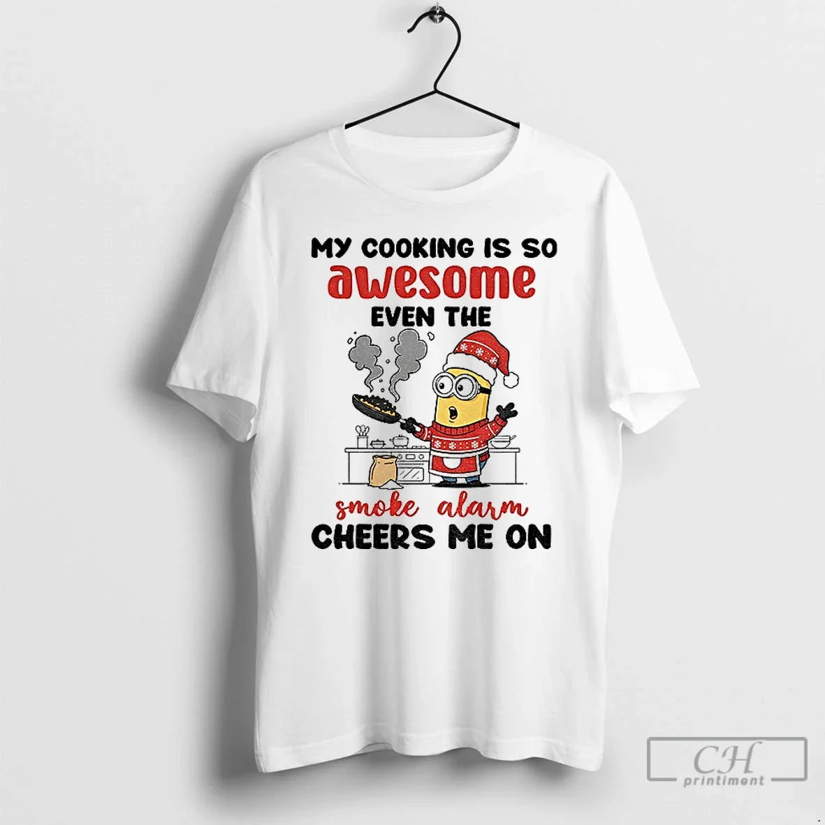 Classic Minion Santa Hat My Cooking Is So Awesome - Adult & Kids T-Shirts, Sweatshirts & Hoodies apparel design preview 1