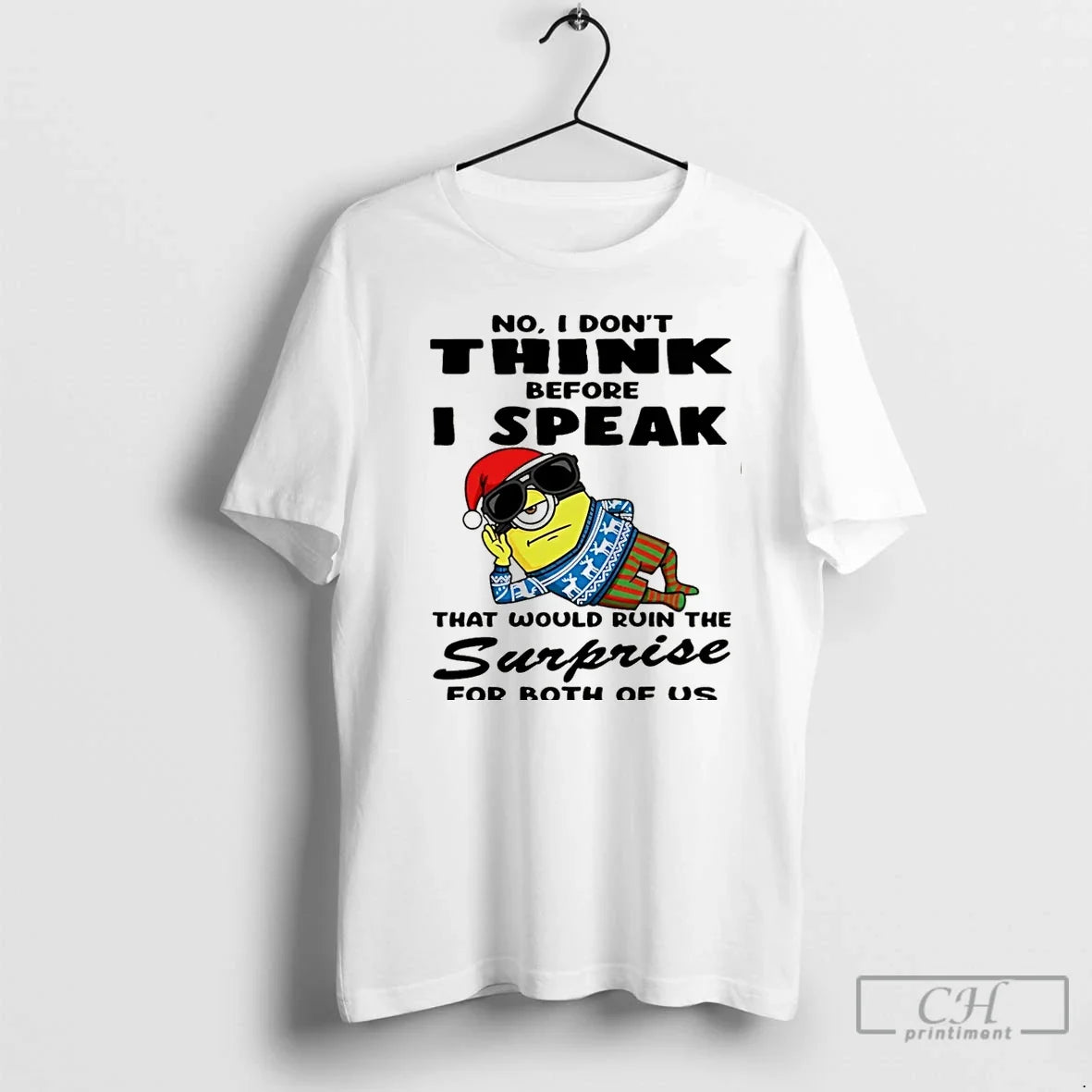 Classic Minion No I Dont Think Before Speak That - Adult & Kids T-Shirts, Sweatshirts & Hoodies apparel design preview 1