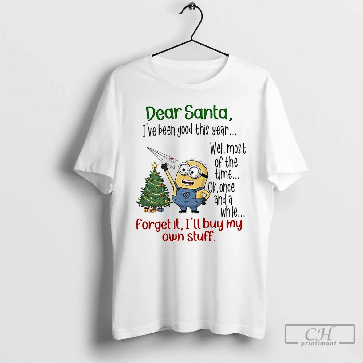 Classic Minions Dear Santa Ive Been Good This Year - Adult & Kids T-Shirts, Sweatshirts & Hoodies apparel design preview 1