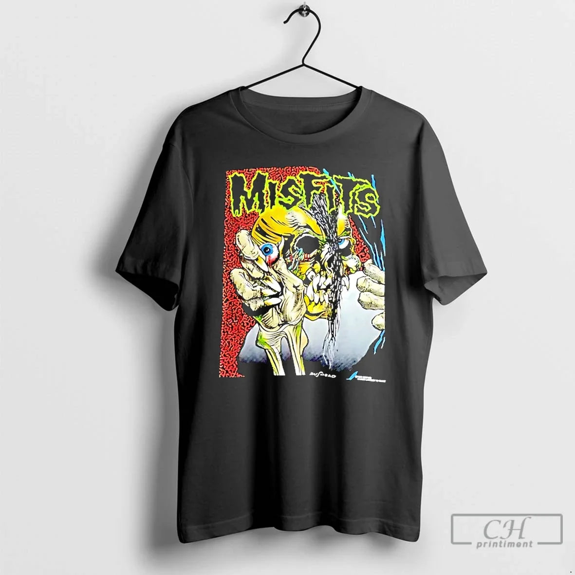 Classic Misfits Pushead Schroeder Skull Eyeball - Adult & Kids T-Shirts, Sweatshirts & Hoodies apparel design preview 1
