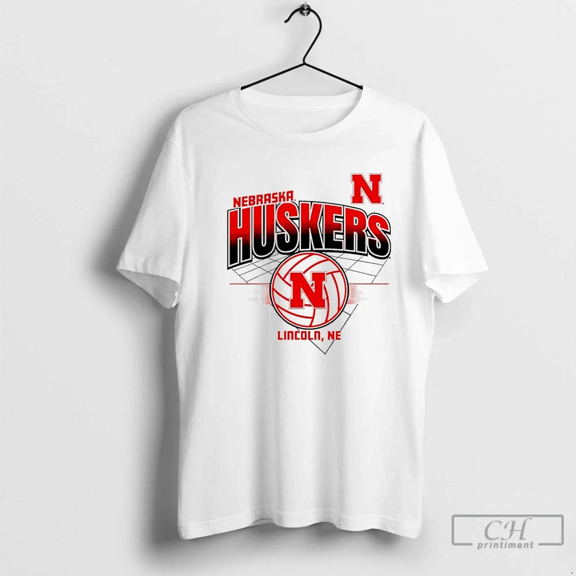 Classic Nebraska Huskers Volleyball Grid 25 - Adult & Kids T-Shirts, Sweatshirts & Hoodies apparel design preview 1