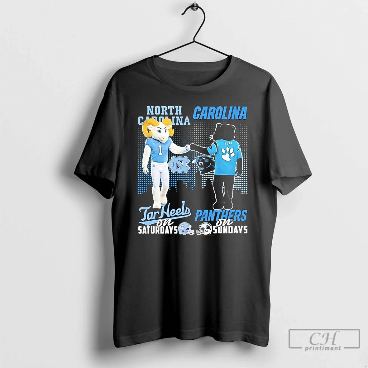 Classic North Carolina Tar Heels On Saturday And - Adult & Kids T-Shirts, Sweatshirts & Hoodies apparel design preview 1