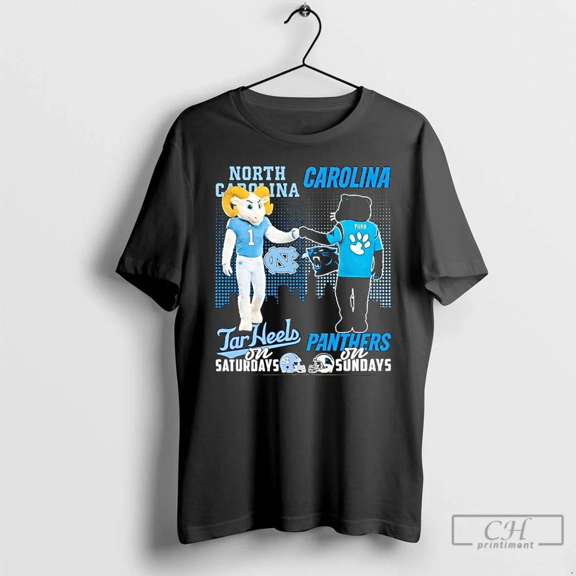 Classic North Carolina Tar Heels On Saturdays X - Adult & Kids T-Shirts, Sweatshirts & Hoodies apparel design preview 1