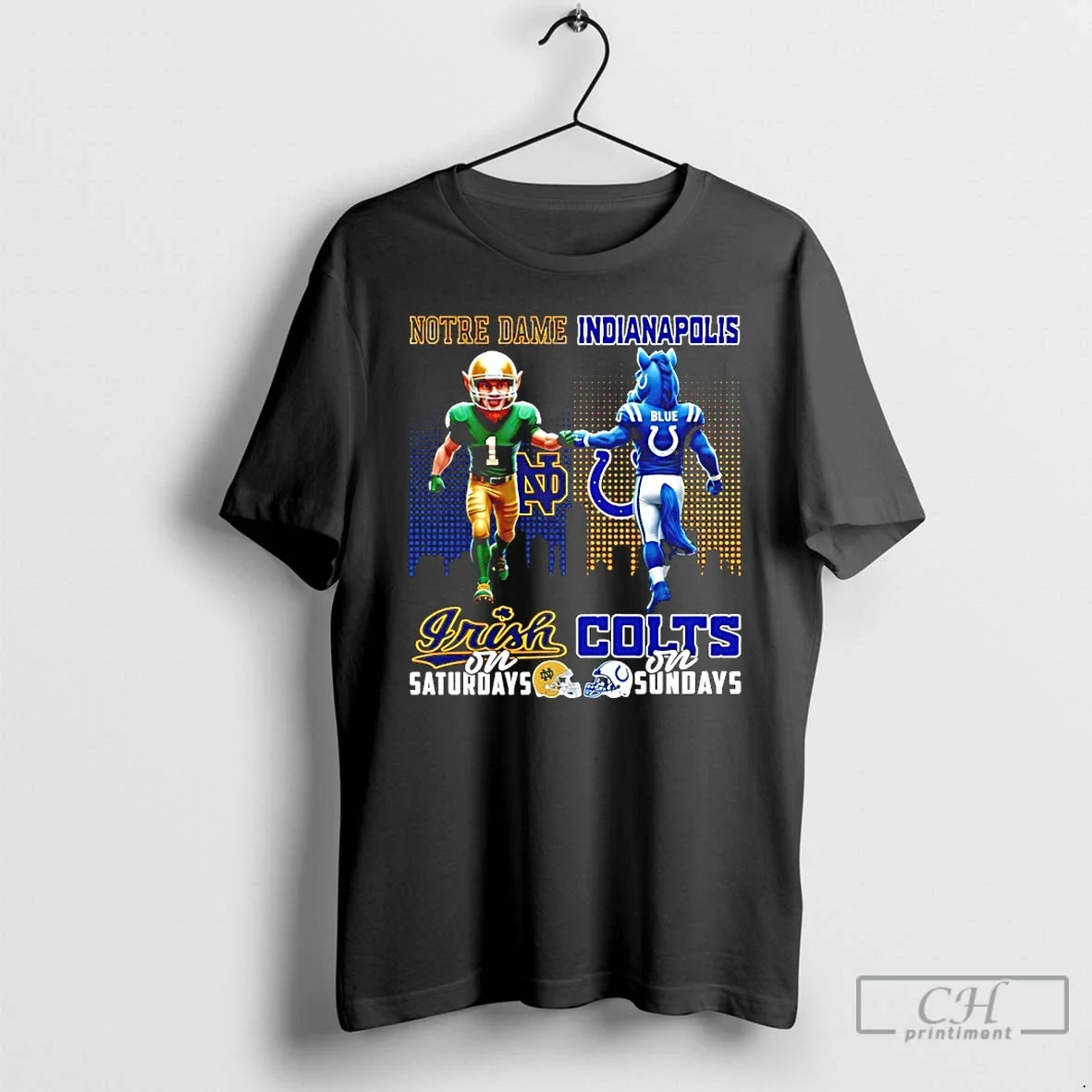 Classic Notre Dame Fighting Irish On Saturdays Vs - Adult & Kids T-Shirts, Sweatshirts & Hoodies apparel design preview 1