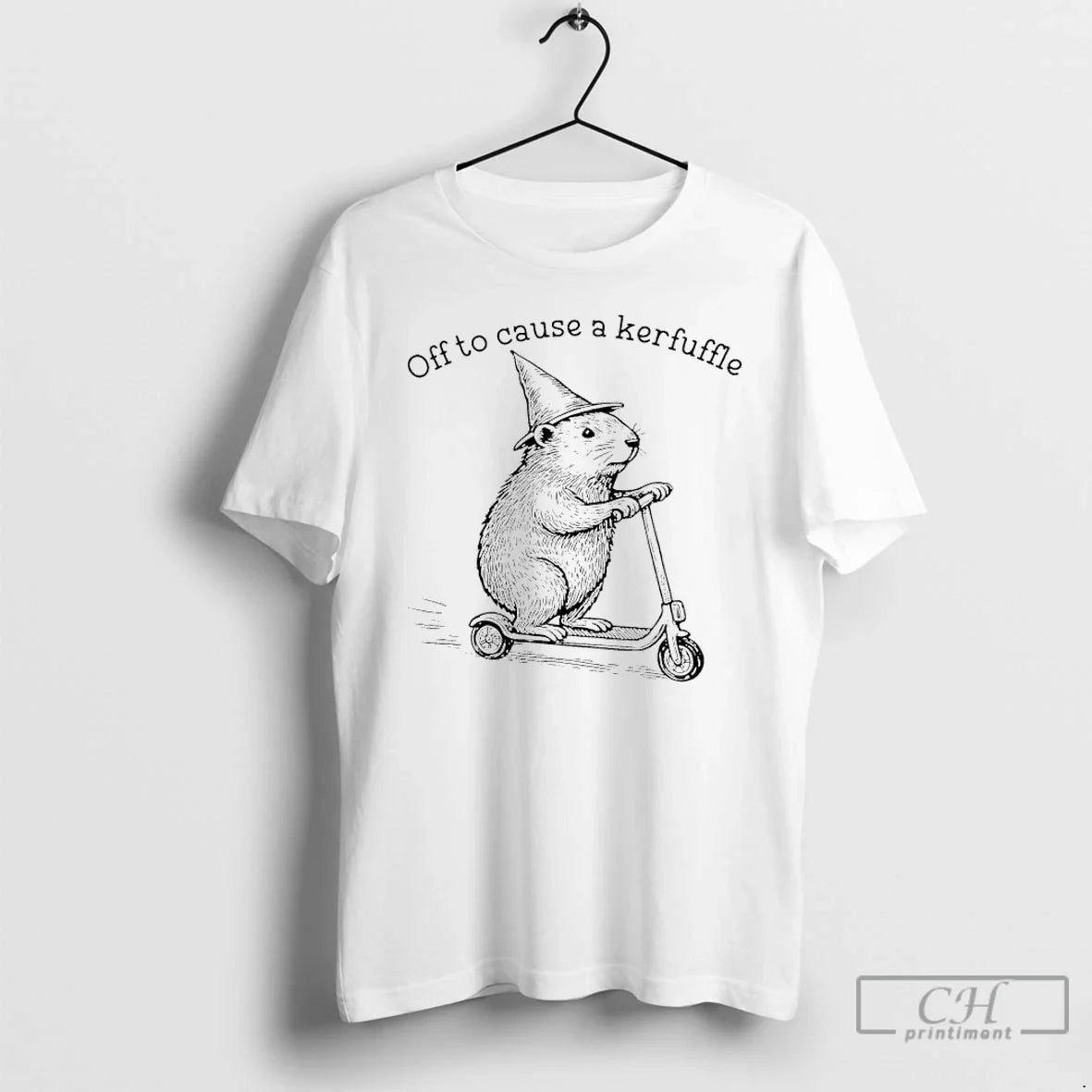 Classic Off To Cause A Kerfuffle Capybara - Adult & Kids T-Shirts, Sweatshirts & Hoodies apparel design preview 1