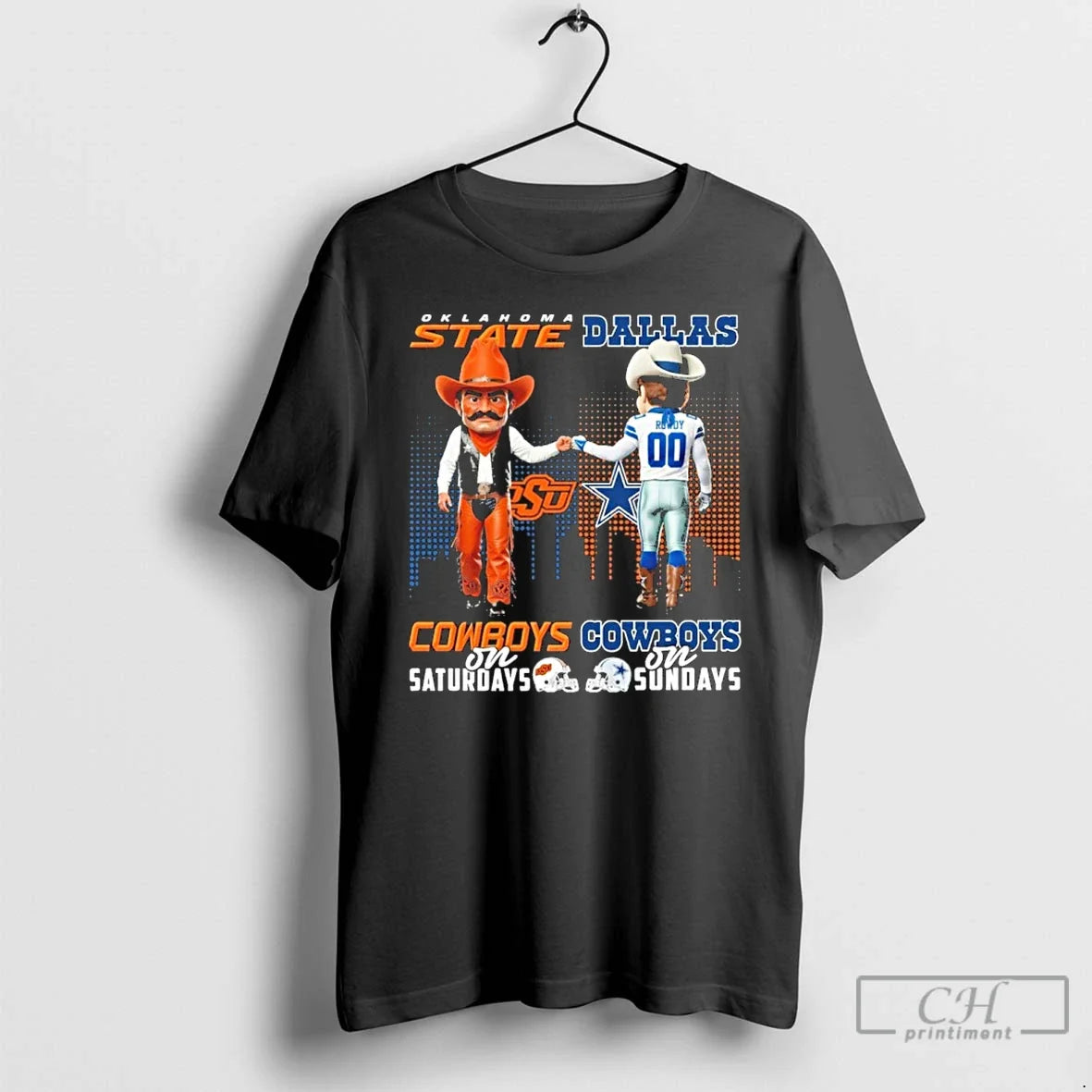 Classic Oklahoma Cowboys On Saturdays X Dallas - Adult & Kids T-Shirts, Sweatshirts & Hoodies apparel design preview 1