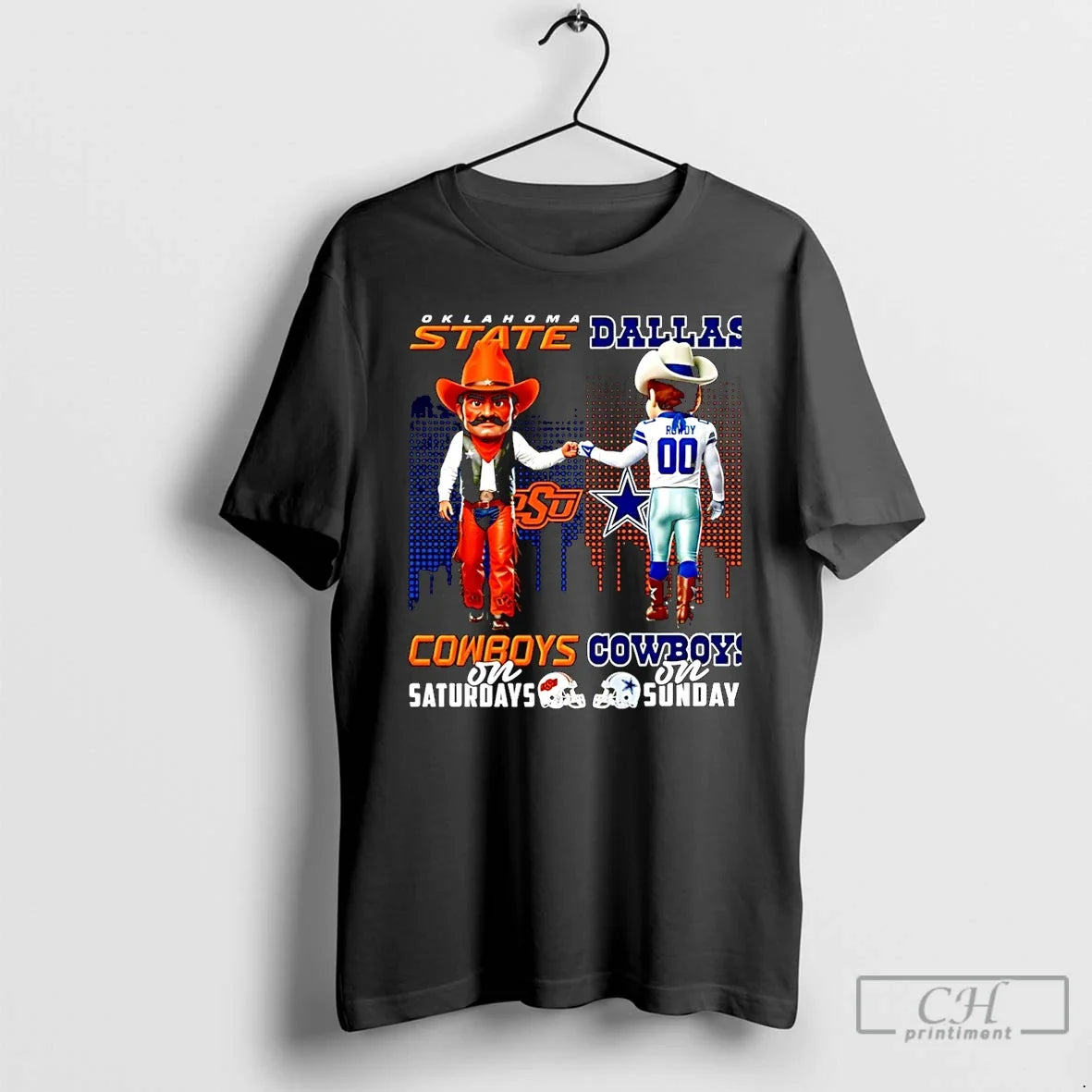Classic Oklahoma State Cowboys On Saturdays Vs Dallas - Adult & Kids T-Shirts, Sweatshirts & Hoodies apparel design preview 1