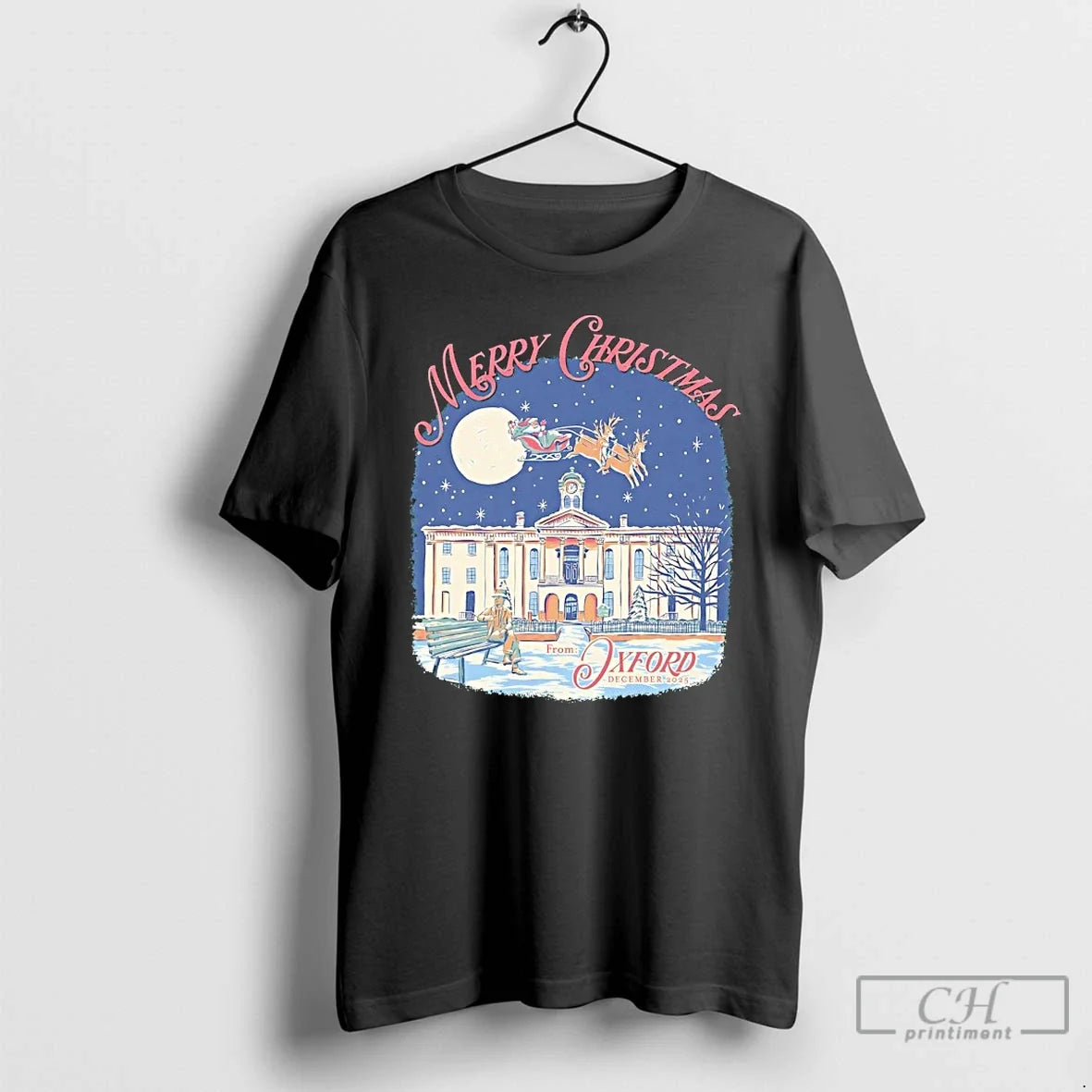Classic Oxford Mississippi Merry Christmas - Adult & Kids T-Shirts, Sweatshirts & Hoodies apparel design preview 1