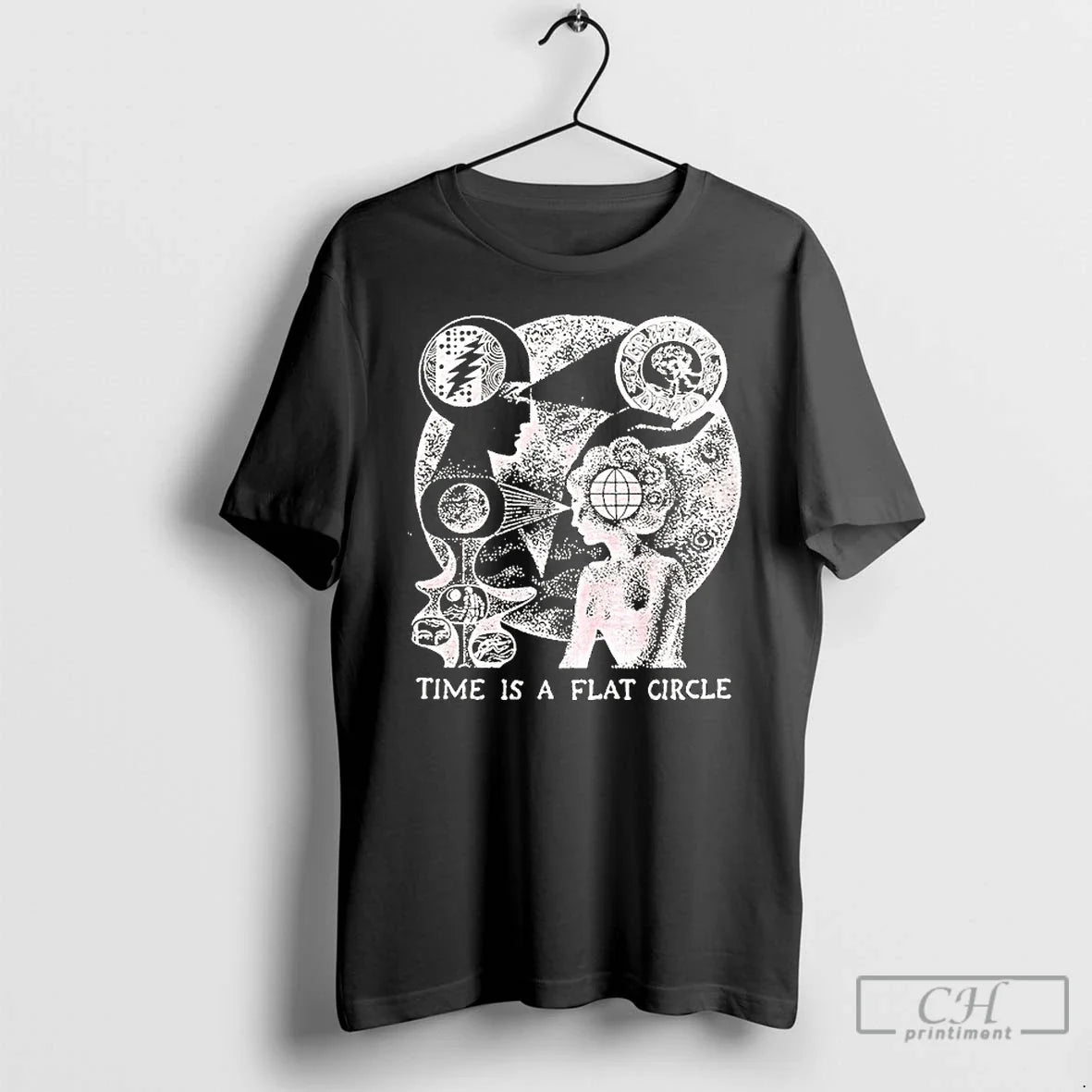 Classic Panoptisphere Time Is A Flat Circle Clove - Adult & Kids T-Shirts, Sweatshirts & Hoodies apparel design preview 1