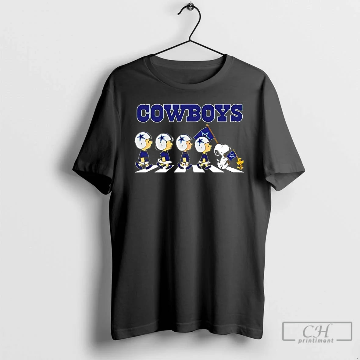 Classic Peanuts X Dallas Cowboys Football Flag - Adult & Kids T-Shirts, Sweatshirts & Hoodies apparel design preview 1